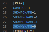 Name Box Config