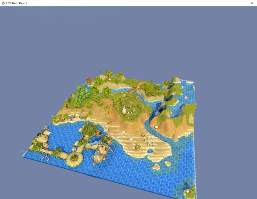Extremely zoomed out picture of adventure plains beach with no fog