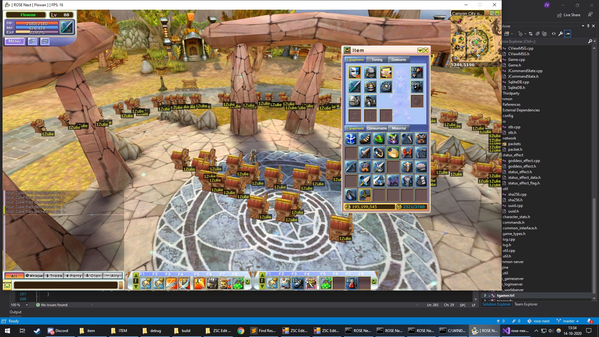 Screenshot of zuly drops appearing as vending shops