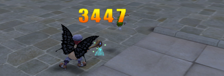 Screenshot of character doing 3000+ damage